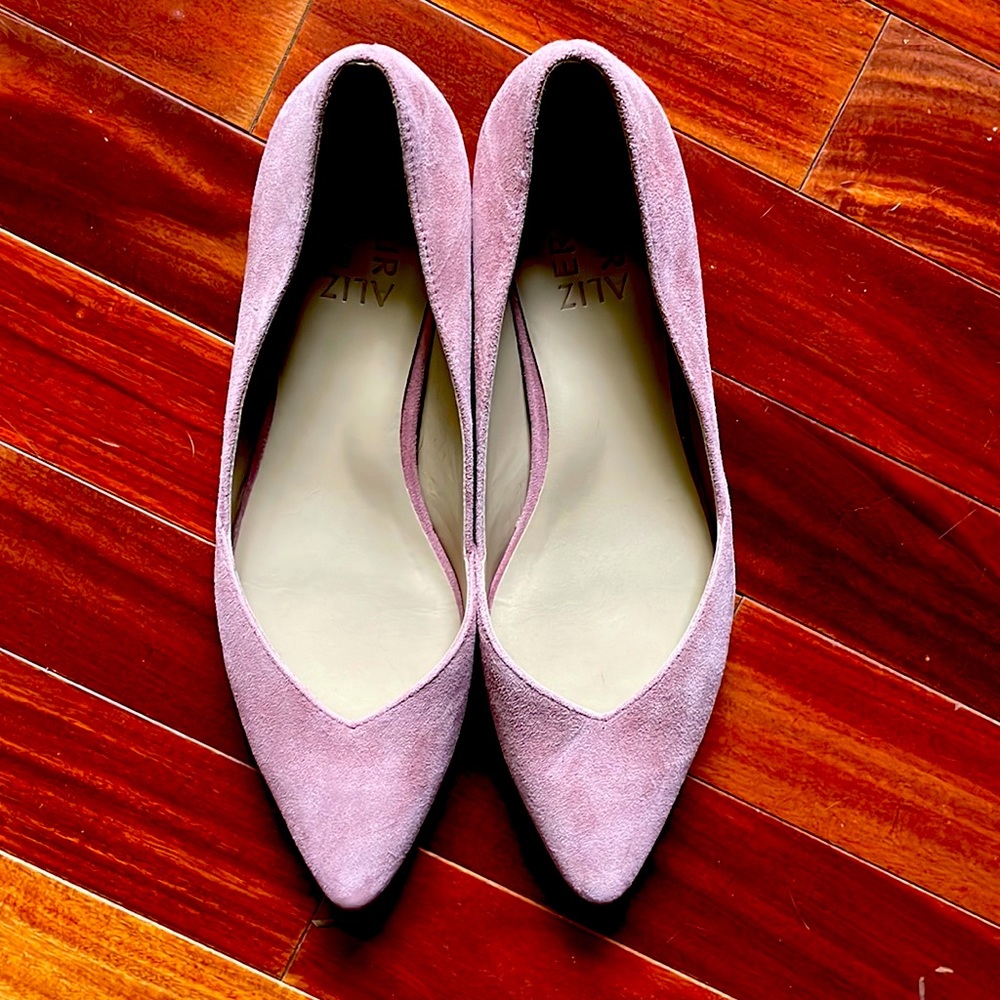 Pink suede flats. Naturalizer brand. Never worn!